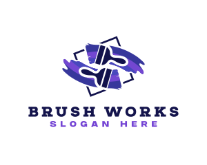 Paint Brush Refurbish logo design