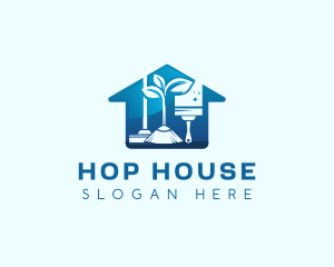 House Sanitary Cleaning logo design