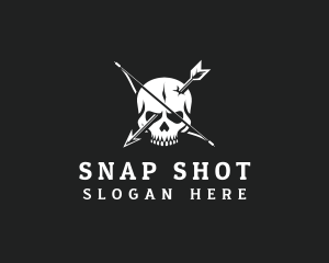 Skull Arrow Weapon logo design