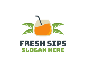 Tropical Beach Beverage logo design