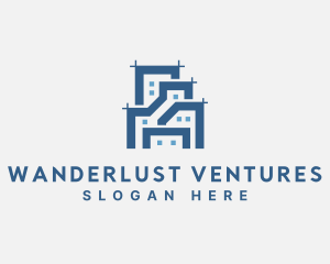 Building Architecture Blueprint Logo