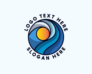 Beach Ocean Waves logo