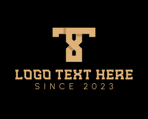 Golden Table Lintel Letter T logo