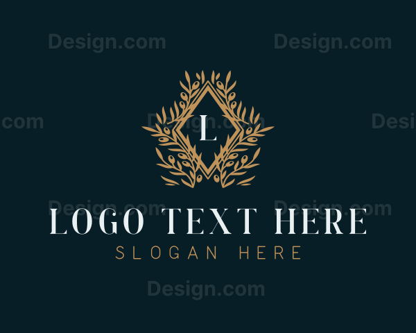 Boutique Floral Wreath Logo