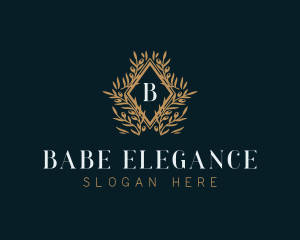 Boutique Floral Wreath logo design