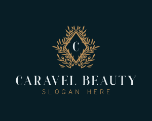 Boutique Floral Wreath logo design