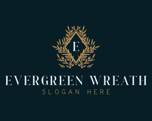 Boutique Floral Wreath logo design