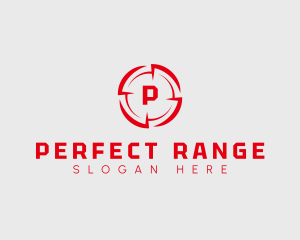 Crosshair Target Lettermark logo design