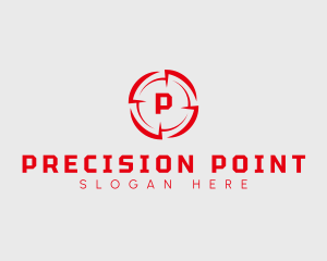 Crosshair Target Lettermark logo design