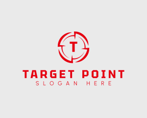 Crosshair Target Lettermark logo design