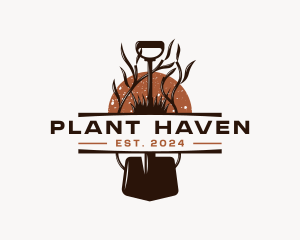 Shovel Gardening Planting Tool logo design