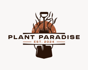 Shovel Gardening Planting Tool logo design