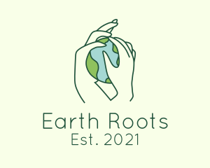 Earth Hands Environmentalist logo design