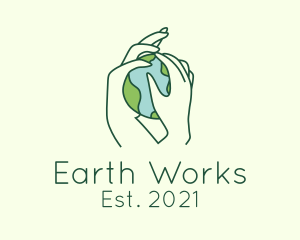 Earth Hands Environmentalist logo design