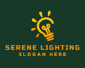 Orange Light Bulb logo