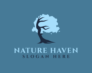 Tree Face Nature logo design