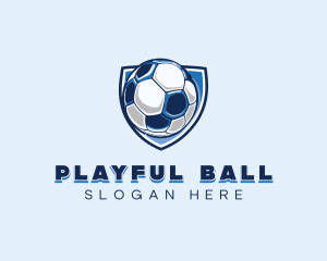 Soccer Ball Shield logo design