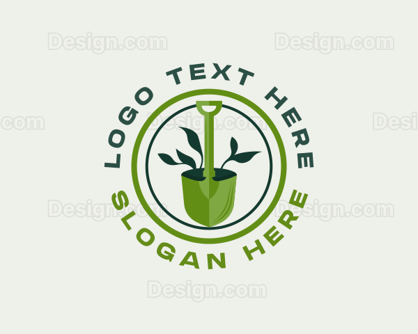 Landscaping Shovel Gardening Logo