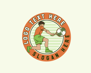 Sports Tennis Player logo