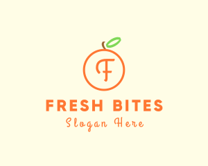 Organic Orange Fruit logo design