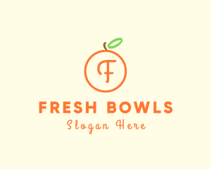 Organic Orange Fruit logo design