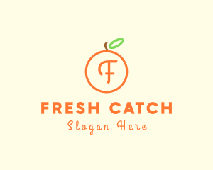 Organic Orange Fruit logo design