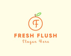 Organic Orange Fruit logo design