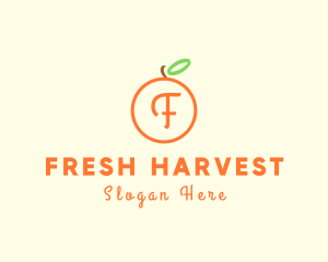 Organic Orange Fruit logo design