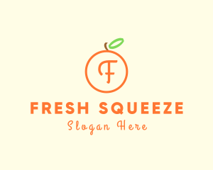 Organic Orange Fruit logo design