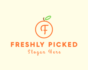 Organic Orange Fruit logo design