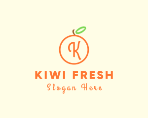 Organic Orange Fruit logo design