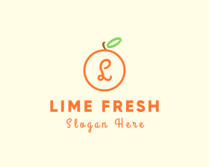 Organic Orange Fruit logo design