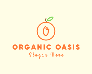 Organic Orange Fruit logo design