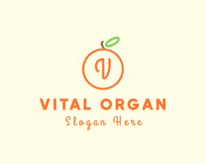 Organic Orange Fruit logo design