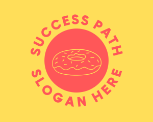 Doughnut Donut Circle logo design