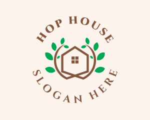 House Tree Branch  logo design