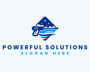 Power Washer Sparkle Clean logo design