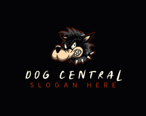 Angry Punk Dog  logo design