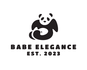 Lazy Panda Bear logo design