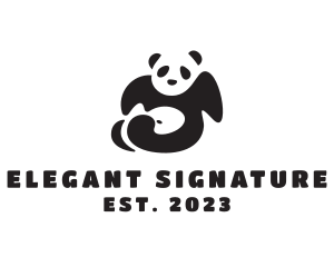 Lazy Panda Bear logo design