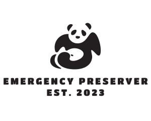 Lazy Panda Bear logo design