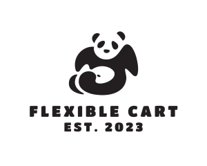 Lazy Panda Bear logo design