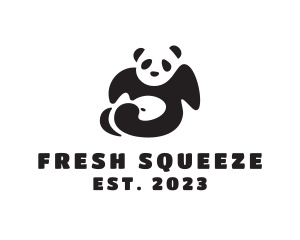 Lazy Panda Bear logo design