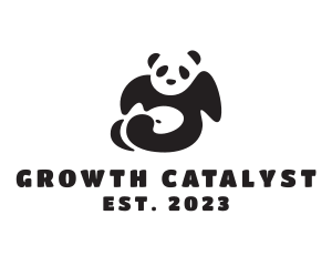 Lazy Panda Bear logo design