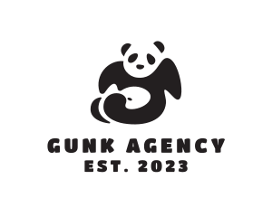 Lazy Panda Bear logo design