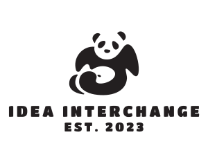 Lazy Panda Bear logo design