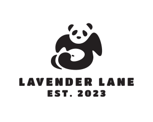 Lazy Panda Bear logo design