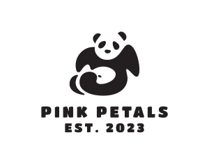 Lazy Panda Bear logo design