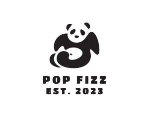 Lazy Panda Bear logo design