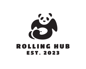 Lazy Panda Bear logo design